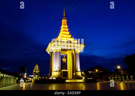 Das Denkmal für König Norodom Sihanou, Phnom Penh, Kambodscha. Stockfoto