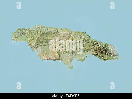 Jamaika, Reliefkarte Stockfoto