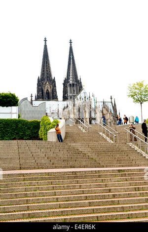Blick auf den Dom in Köln Stockfoto