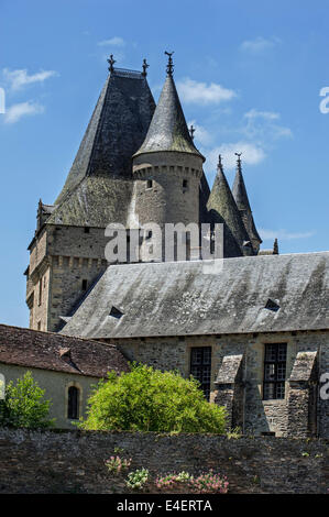 Château de Jumilhac, mittelalterliche Burg im Jumilhac-le-Grand, Dordogne, Aquitaine, Frankreich Stockfoto