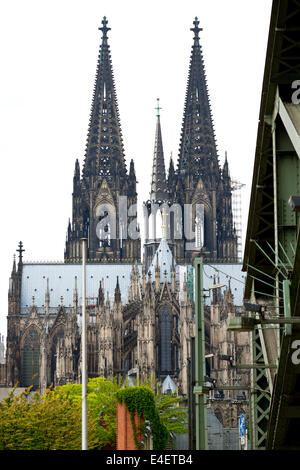 Blick auf den Dom in Köln Stockfoto