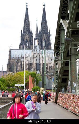 Blick auf den Dom in Köln Stockfoto