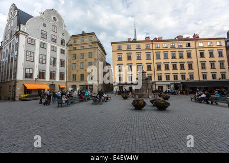 Großes Quadrat (Stortorget) in der Altstadt Gamla Stan in Stockholm Stockfoto