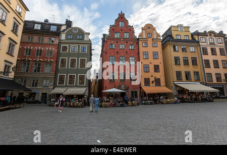 Großes Quadrat (Stortorget) in der Altstadt Gamla Stan in Stockholm Stockfoto