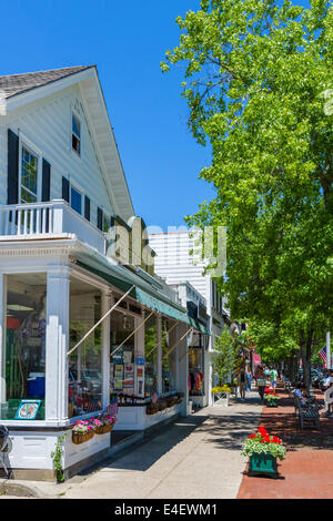 Hauptstraße in das Dorf von Southampton, Suffolk County, Long Island, NY, USA Stockfoto