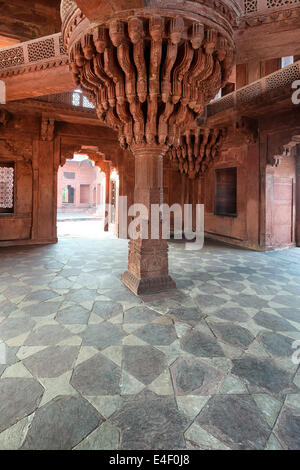 Diwan-ich-Khas, die Halle der Privataudienz in Fatehpur Sikri. Stockfoto