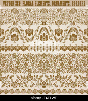 Horizontale Elemente Dekoration Vektor Stockfoto