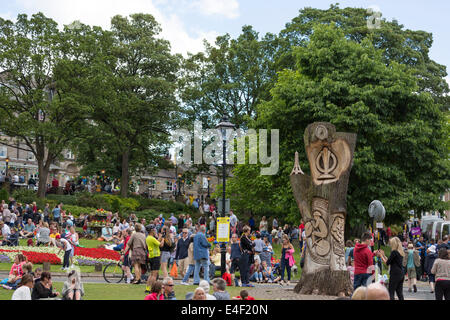 Harrogate begrüßt der Tour de France 2014, Ende der Stufe 1 Stockfoto