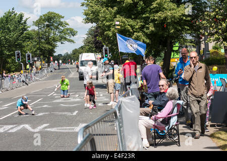 Harrogate begrüßt der Tour de France 2014, Ende der Stufe 1 Stockfoto