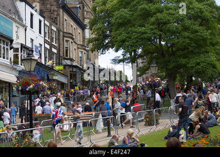 Harrogate begrüßt der Tour de France 2014, Ende der Stufe 1 Stockfoto