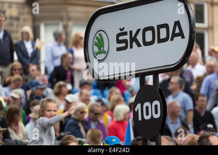 Harrogate begrüßt der Tour de France 2014, Ende der Stufe 1 Stockfoto