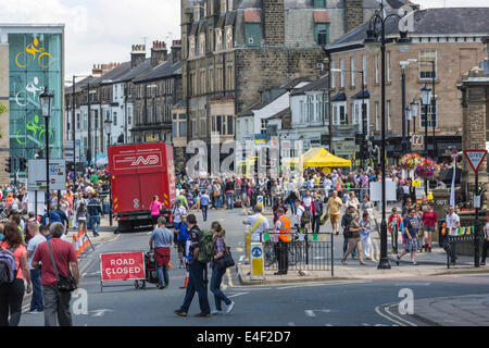 Harrogate begrüßt der Tour de France 2014, Ende der Stufe 1 Stockfoto