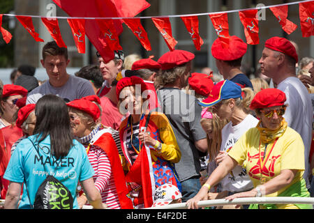 Harrogate begrüßt der Tour de France 2014, Ende der Stufe 1 Stockfoto