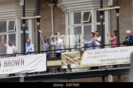 Harrogate begrüßt der Tour de France 2014, Ende der Stufe 1 Stockfoto