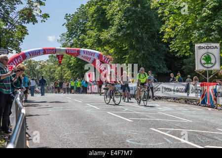 Harrogate begrüßt der Tour de France 2014, Ende der Stufe 1 Stockfoto