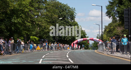 Harrogate begrüßt der Tour de France 2014, Ende der Stufe 1 Stockfoto