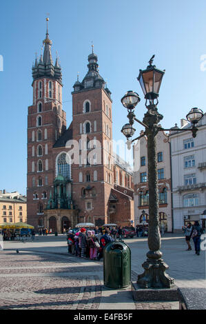 Die berühmteste Kirche in Polen; St. Marienkirche. Stockfoto