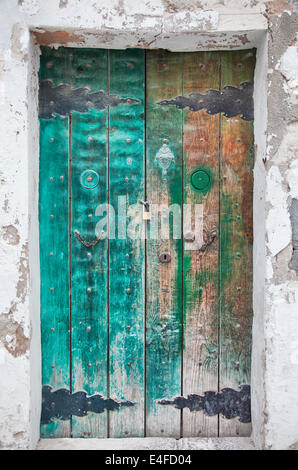 Haus mit grünen Tür Stockfoto