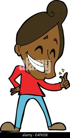 Cartoon Mann schnappen von Fingern Stock Vektor