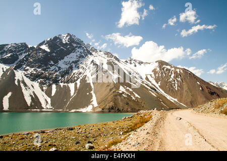 Cajon del Maipo in der Nähe von Embalse El Yeso Reservoir, Anden, Chile Stockfoto