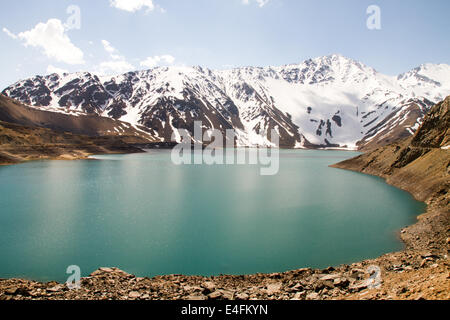 Cajon del Maipo in der Nähe von Embalse El Yeso Reservoir, Anden, Chile Stockfoto