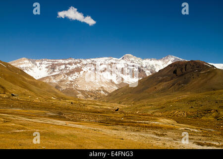 Cajon del Maipo in der Nähe von Embalse El Yeso Reservoir, Anden, Chile Stockfoto