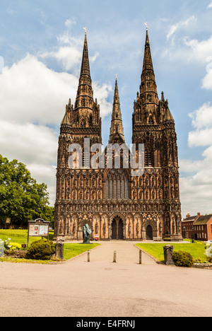 Kathedrale von Lichfield liegt im Herzen von Staffordshire England UK Stockfoto