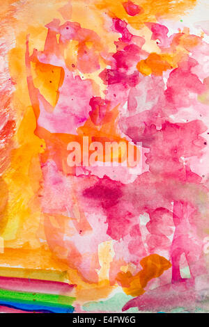Abstrakte handgezeichneten Aquarell Hintergrund Stockfoto