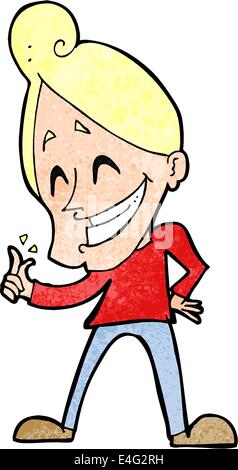 Cartoon Mann schnappen von Fingern Stock Vektor