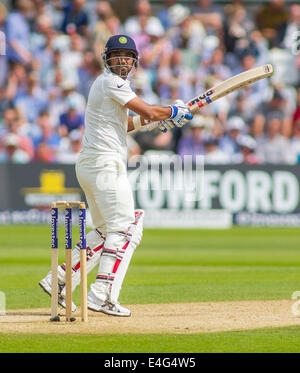 Nottingham, UK. 10. Juli 2014. Mohammed Shami von Indien während zwei Tag das erste Testspiel zwischen England V Indien bei Trent Bridge Ground, am 10. Juli 2014 in Nottingham, England. Bildnachweis: Mitchell Gunn/ESPA/Alamy Live-Nachrichten Stockfoto