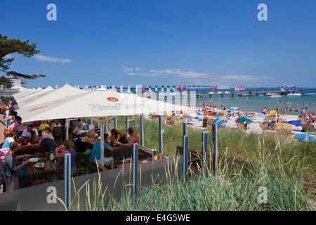 Café in Scharbeutz, Badeort an der Ostsee, Ostholstein, Schleswig-Holstein, Deutschland Stockfoto