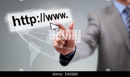 Globale Kommunikation über das Internet Stockfoto