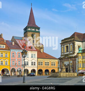 Wallenstein-Platz, Stadt von Jitschin, Tschechische Republik Stockfoto