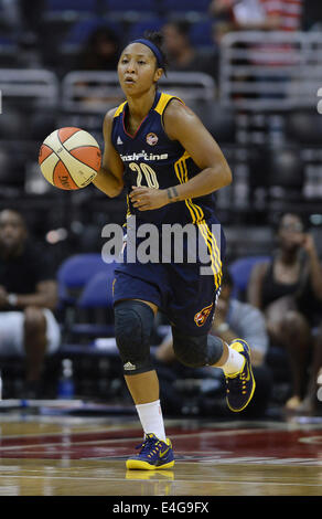 Washington, DC, USA. 2. Juli 2014. 20140702 - Indiana Fever Wache BRIANN Januar während des Spiels gegen die Washington Mystiker im Verizon Center in Washington, DC © Chuck Myers/ZUMA Draht/Alamy Live News Stockfoto