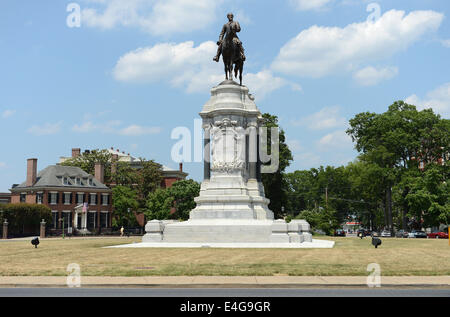 Richmond, VIRGINIA, USA. 7. Juli 2014. 20140707 - die Robert E. Lee-Denkmal am Denkmal-Allee in Richmond, Virginia. © Chuck Myers/ZUMA Draht/Alamy Live-Nachrichten Stockfoto