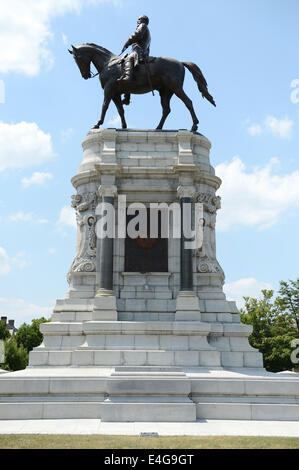 Richmond, VIRGINIA, USA. 7. Juli 2014. 20140707 - die Robert E. Lee-Denkmal am Denkmal-Allee in Richmond, Virginia. © Chuck Myers/ZUMA Draht/Alamy Live-Nachrichten Stockfoto