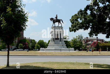 Richmond, VIRGINIA, USA. 7. Juli 2014. 20140707 - die Robert E. Lee-Denkmal am Denkmal-Allee in Richmond, Virginia. © Chuck Myers/ZUMA Draht/Alamy Live-Nachrichten Stockfoto