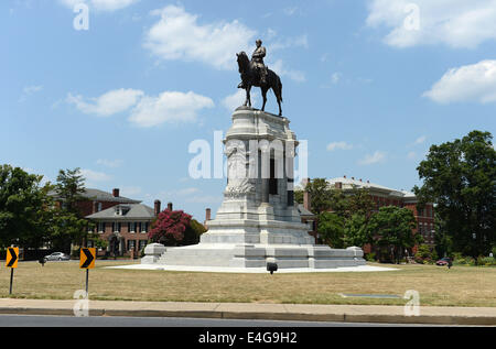 Richmond, VIRGINIA, USA. 7. Juli 2014. 20140707 - die Robert E. Lee-Denkmal am Denkmal-Allee in Richmond, Virginia. © Chuck Myers/ZUMA Draht/Alamy Live-Nachrichten Stockfoto