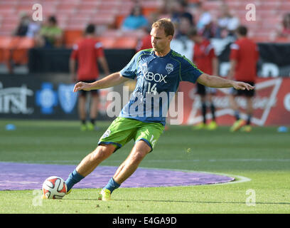 Washington, DC, USA. 28. Juni 2014. 20140628 - Seattle Sounders FC Verteidiger CHAD MARSHALL vor dem Spiel gegen D.C. United RFK Stadium in Washington, D.C. © Chuck Myers/ZUMA Draht/Alamy Live News Stockfoto