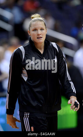 Washington, DC, USA. 29. Juni 2014. 20140629 - San Antonio-Sterne Center JAYNE APPEL sich vor dem Spiel gegen die Washington Mystiker im Verizon Center in Washington, DC wärmt © Chuck Myers/ZUMA Draht/Alamy Live News Stockfoto