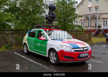 Google Street View Auto stehen auf einem Parkplatz Stockfoto