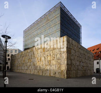 Die Ohel-Jakob (Jakobs Zelt) Synagoge, Sankt-Jakobs-Platz, München, Deutschland. Designed by Rena Wandel-Hoefer & Wolfgang Lorch. Stockfoto