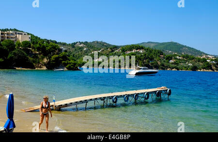 Kanapitsa Strand Skiathos Insel Griechenland EU Europäische Union Europa Stockfoto