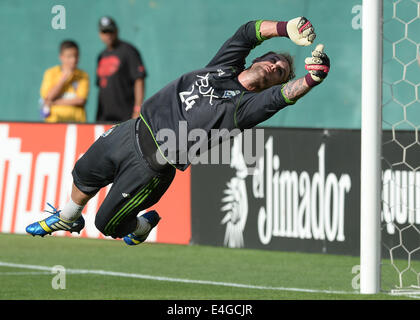 Washington, DC, USA. 28. Juni 2014. 20140628 - Seattle Sounders FC-Torhüter STEFAN FREI vor dem Spiel gegen D.C. United RFK Stadium in Washington, D.C. © Chuck Myers/ZUMA Draht/Alamy Live News Stockfoto