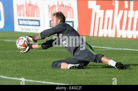 Washington, DC, USA. 28. Juni 2014. 20140628 - Seattle Sounders FC-Torhüter STEFAN FREI vor dem Spiel gegen D.C. United RFK Stadium in Washington, D.C. © Chuck Myers/ZUMA Draht/Alamy Live News Stockfoto