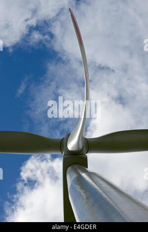 Deutschland Schleswig-Holstein Nortorf, Bau der Windkraftanlage SENVION 3.2M114, Leistung 3,2 Megawatt Stockfoto