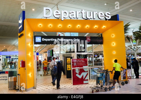 Abflug-Gate Brisbane International Airport Australien Stockfoto