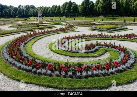 Garten im Innenhof im neuen Schloss Schleißheim, Oberschleißheim bei München, Upper Bavaria, Bayern, Deutschland, Europa Stockfoto