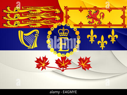 Royal Standard von Kanada. Hautnah. Stockfoto