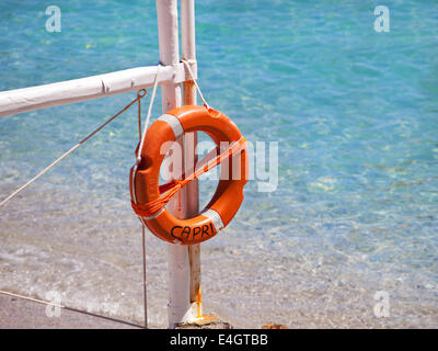 Aussicht auf ein Lebensretter am Strand wie das Konzept der Rettung Stockfoto